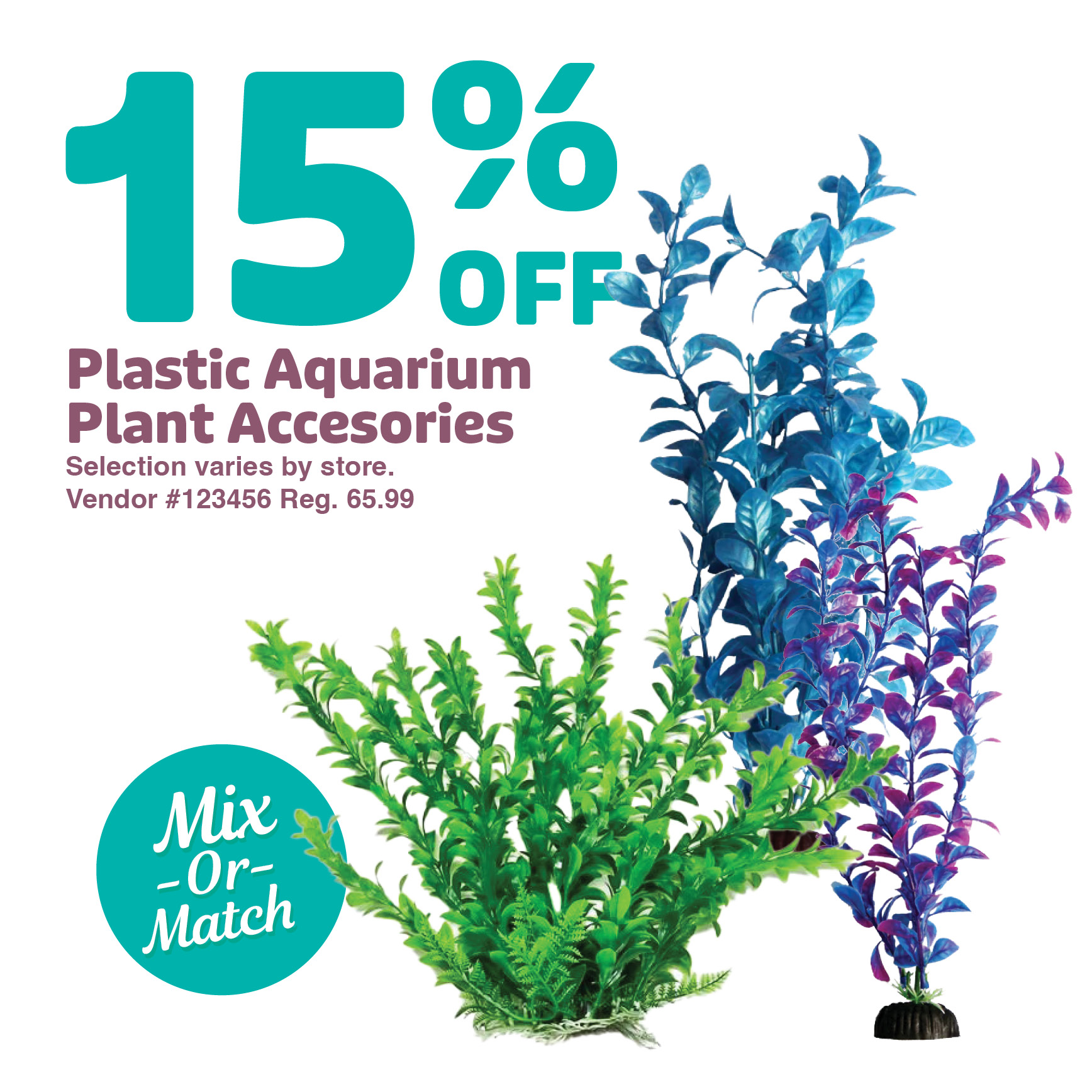 Plastic Aquarium Plant Accesories